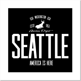 USA, America, Seattle, Washington Posters and Art